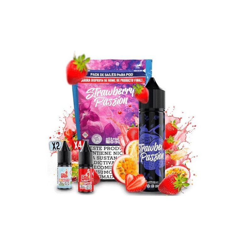 Longfill Oil4vap (Pack) 16/60ml - Fraise Passion