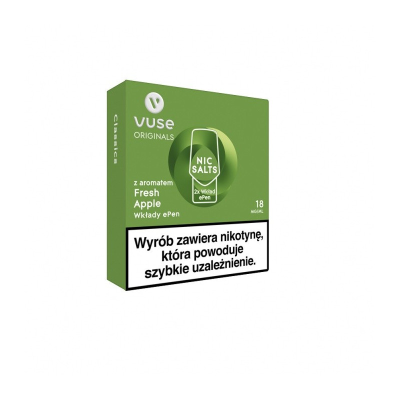 Capsules Vuse ePod avec arôme: Fresh Apple vPro 18mg/ml (2 pcs) | EliqVapoteur